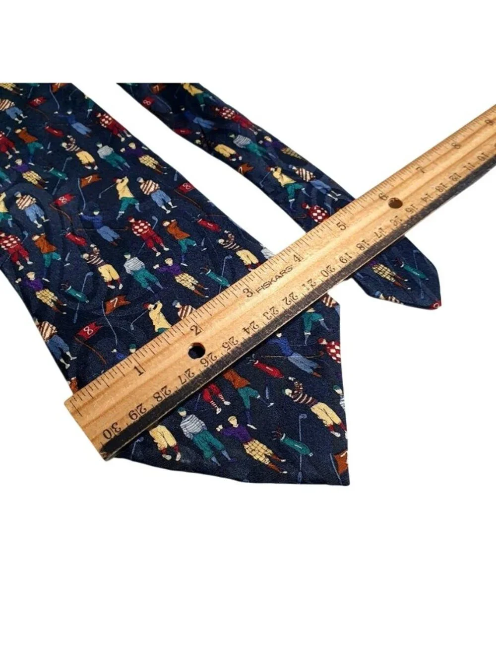 Harvard Fine Neckwear Golf Pattern Silk Necktie Handcrafted Men Tie Classic Gift